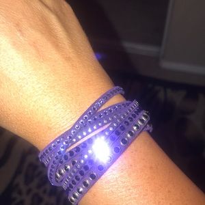 Swavorski Purple and black Wrap Bracelets